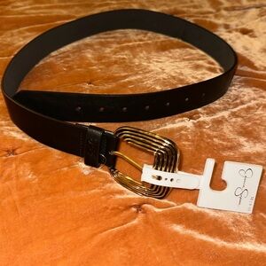 Women’s NWT Jessica Simpson Black Belt w/ Gold Buckle